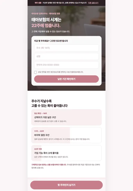 태아보험 설계 시안